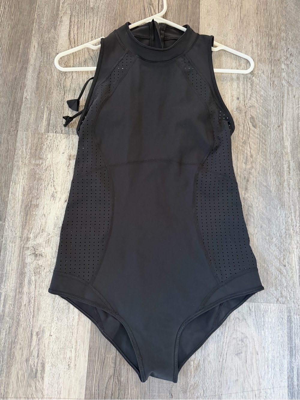 lululemon athletica Black High-Neck Perforated Paddlesuit